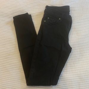 7 for all mankind black skinny jeans